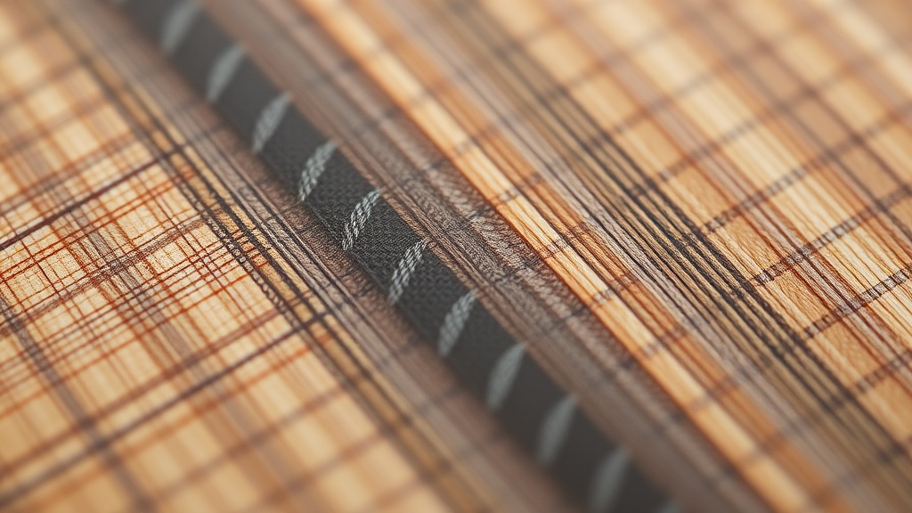 카본 층이 삽입된 탁구 블레이드의 정밀한 단면 구조와 소재의 배열 모습